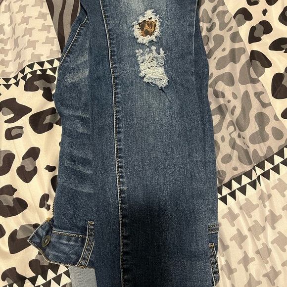 Leopard patch jeans - Picture 2 of 2